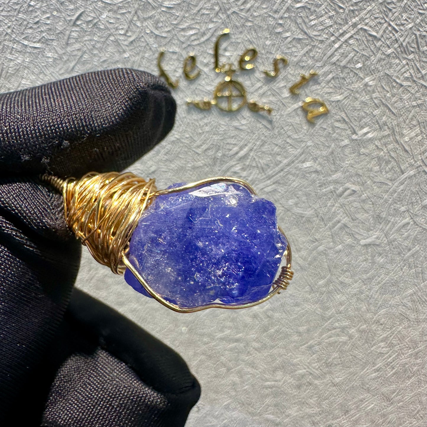 映 坦桑石繞線吊墜 36mm Tanzanite - TZ09171