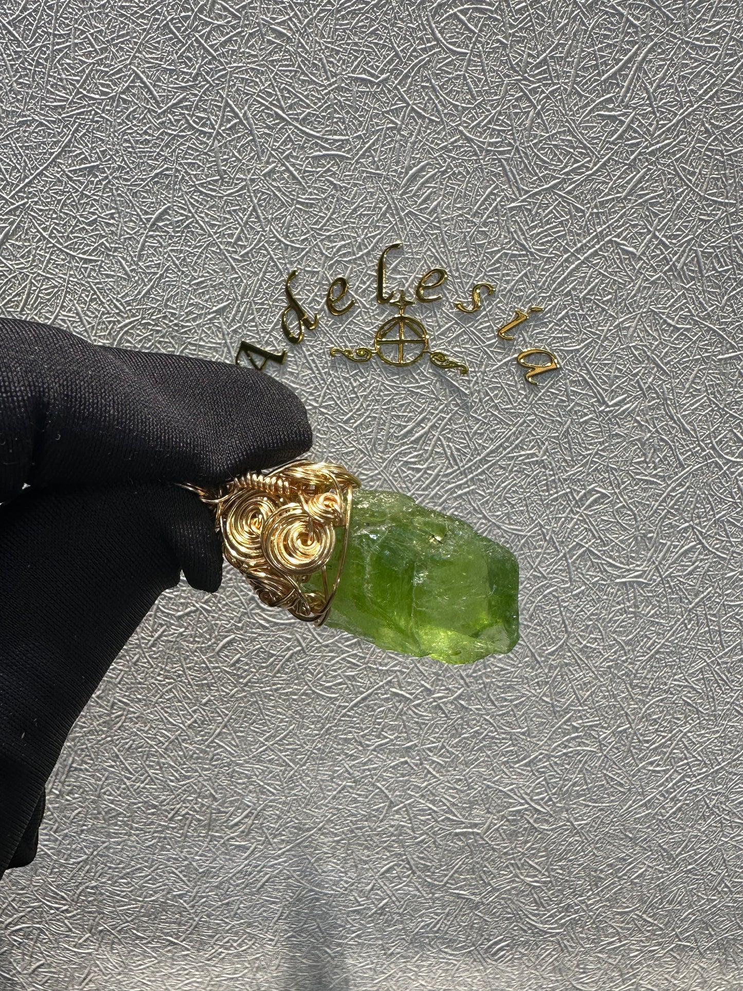 映 橄欖石繞線吊墜 43mm Peridot - PP09165