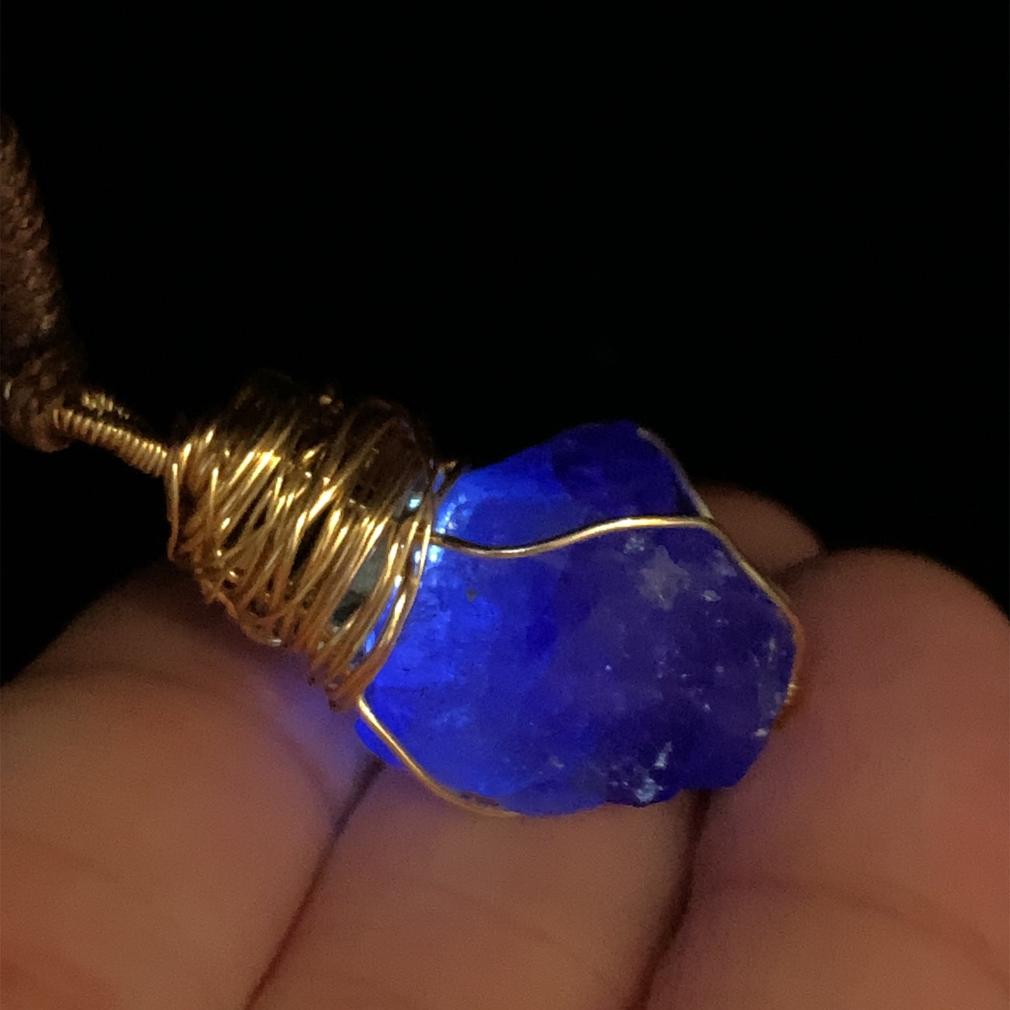 映 坦桑石繞線吊墜 36mm Tanzanite - TZ09171