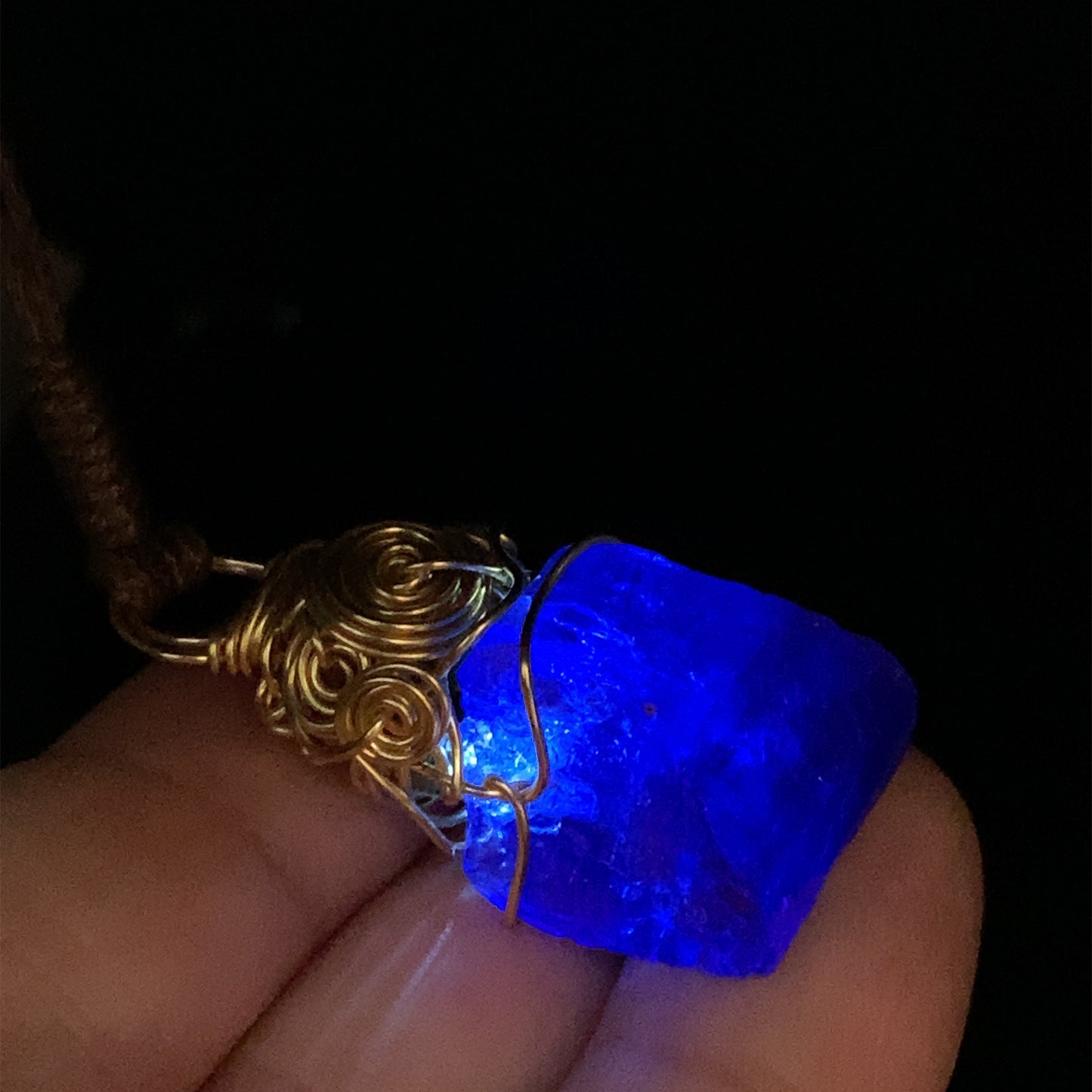 映 坦桑石繞線吊墜 37mm Tanzanite - TZ09170