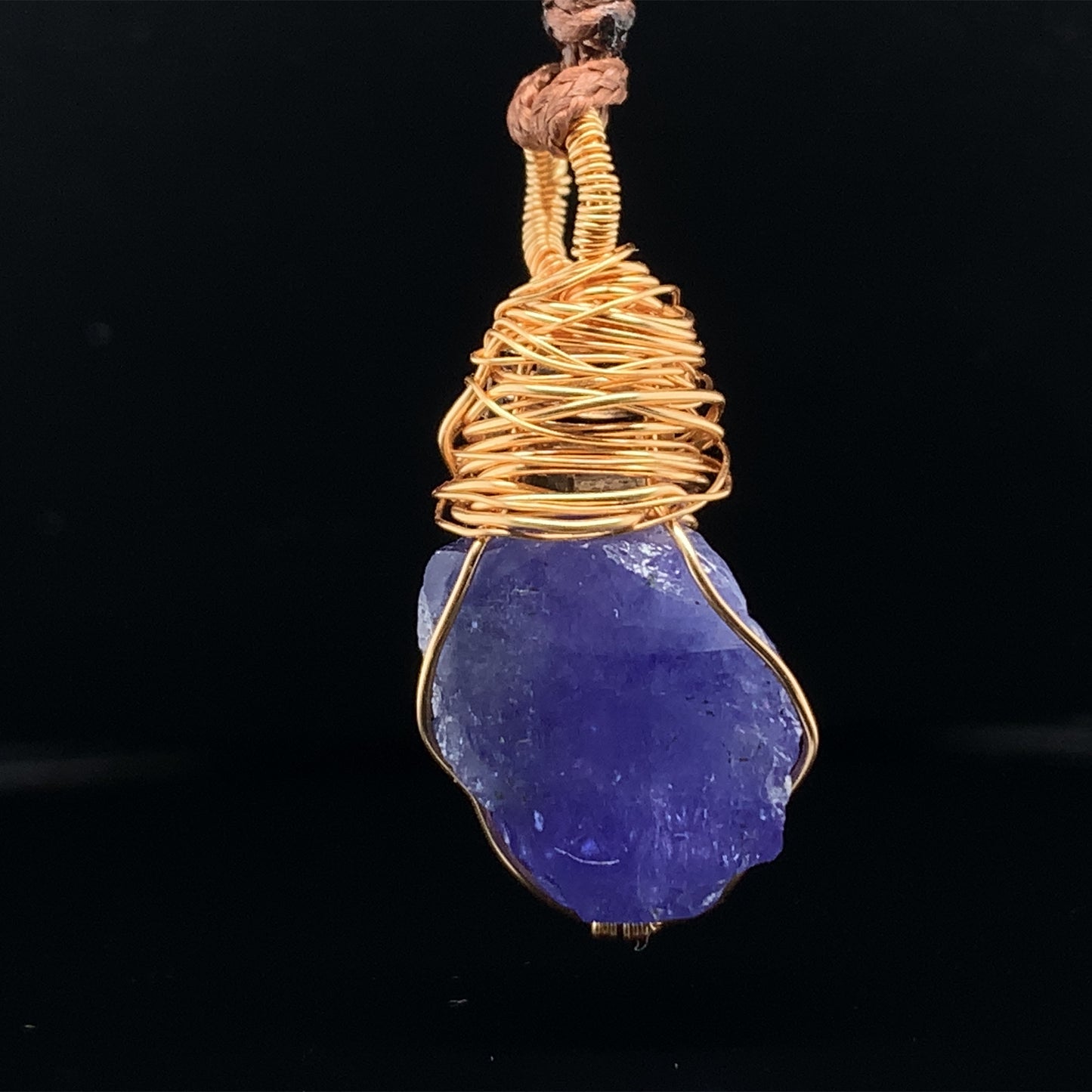 映 坦桑石繞線吊墜 36mm Tanzanite - TZ09171