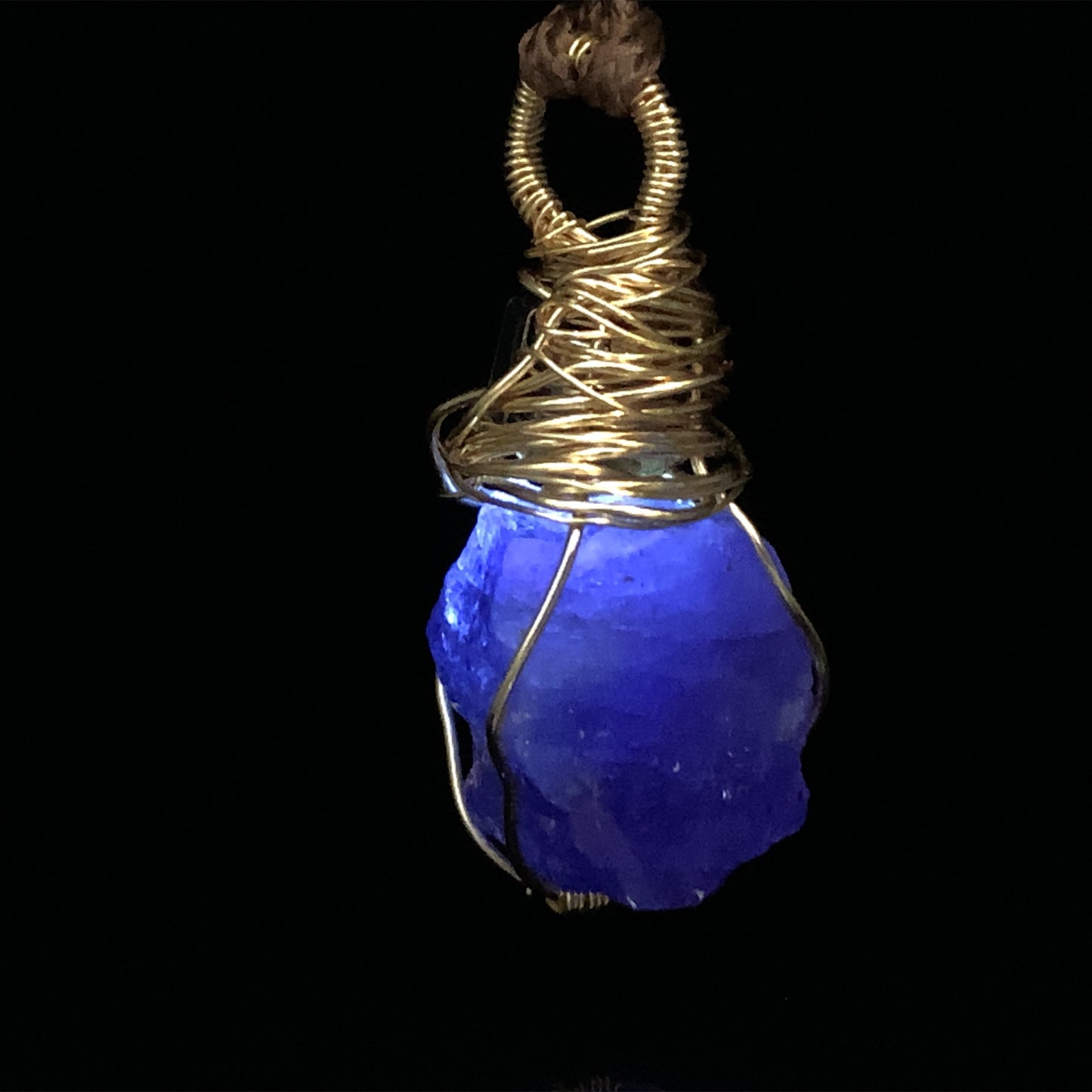 映 坦桑石繞線吊墜 36mm Tanzanite - TZ09171