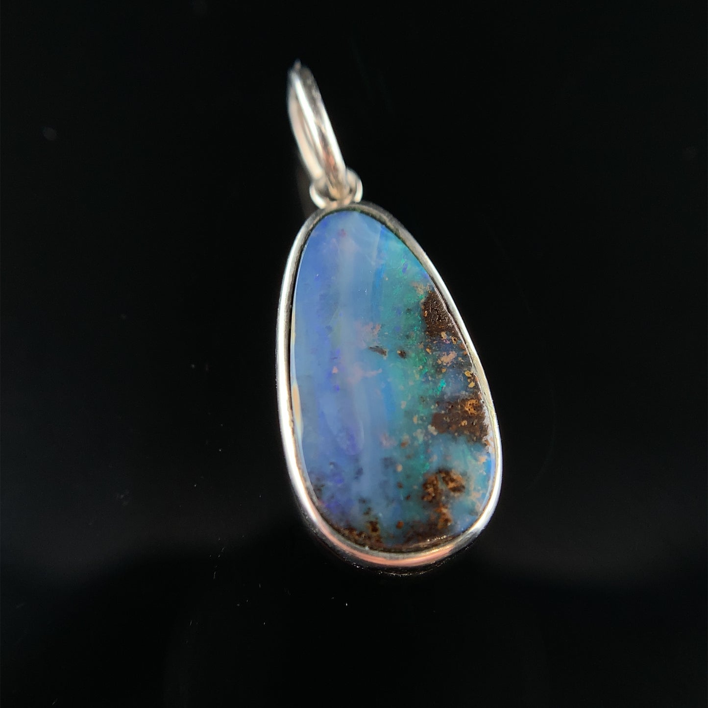 澳洲鐵澳寶純銀吊墜 8x15mm Boulder Opal - NPDOP408202