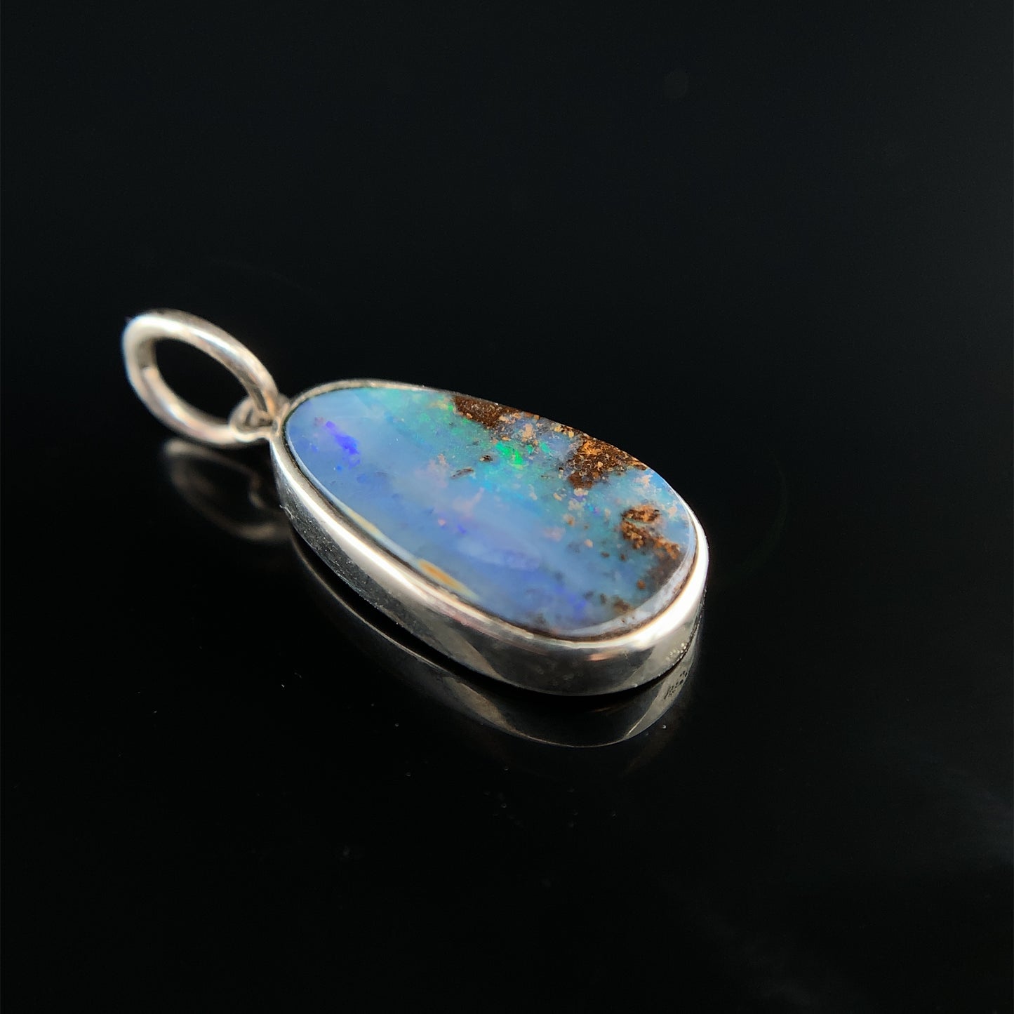 澳洲鐵澳寶純銀吊墜 8x15mm Boulder Opal - NPDOP408202