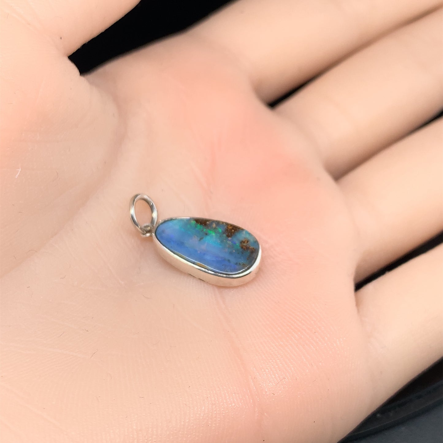 澳洲鐵澳寶純銀吊墜 8x15mm Boulder Opal - NPDOP408202