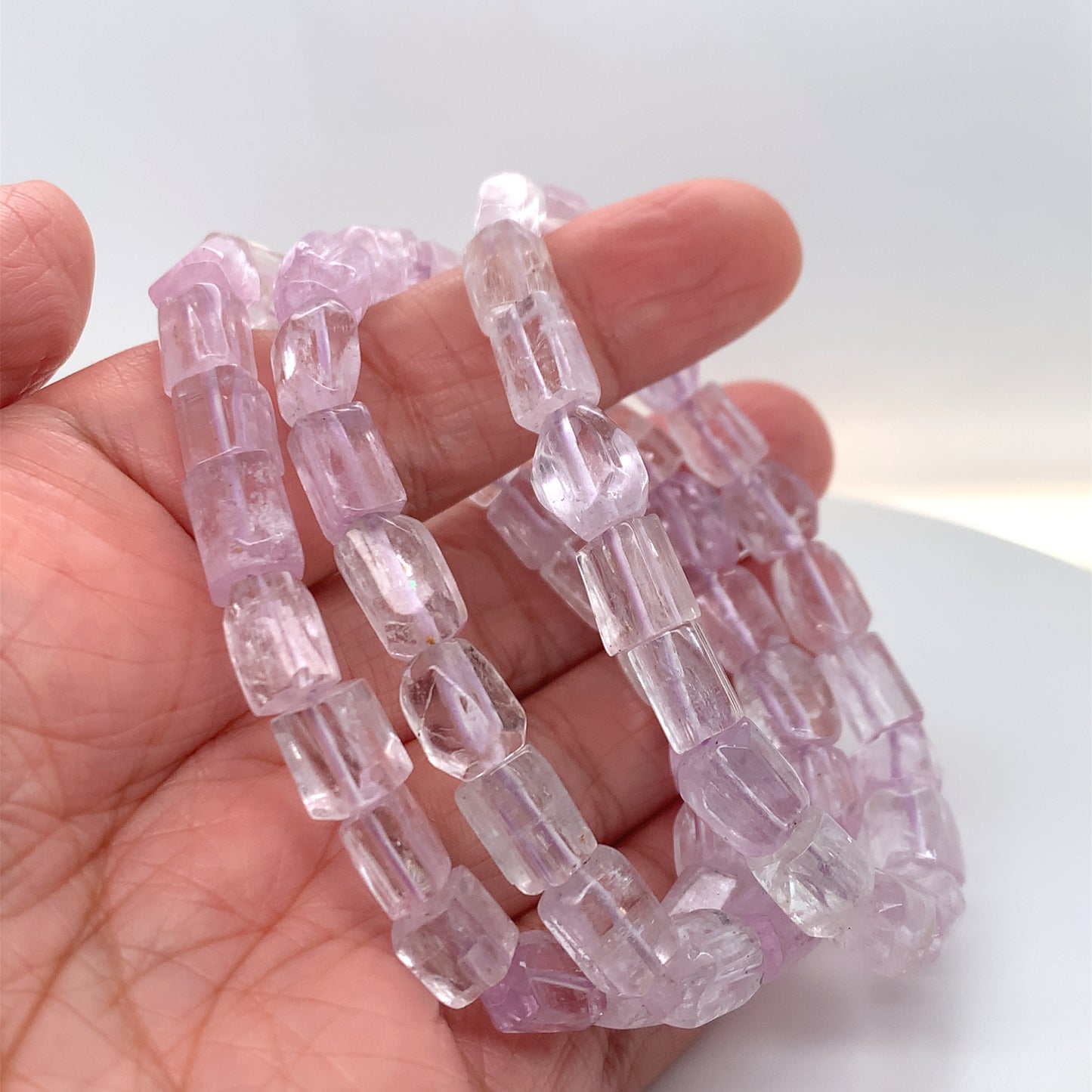 紫鋰輝鑿石型手串 Kunzite - NBRKUZ50165