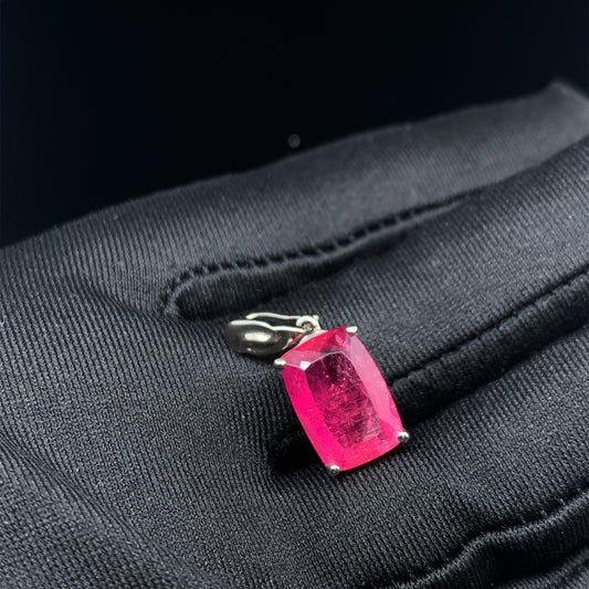 紅寶碧璽(盧比來)純銀吊墜  Rubellite- NTMLPD504176
