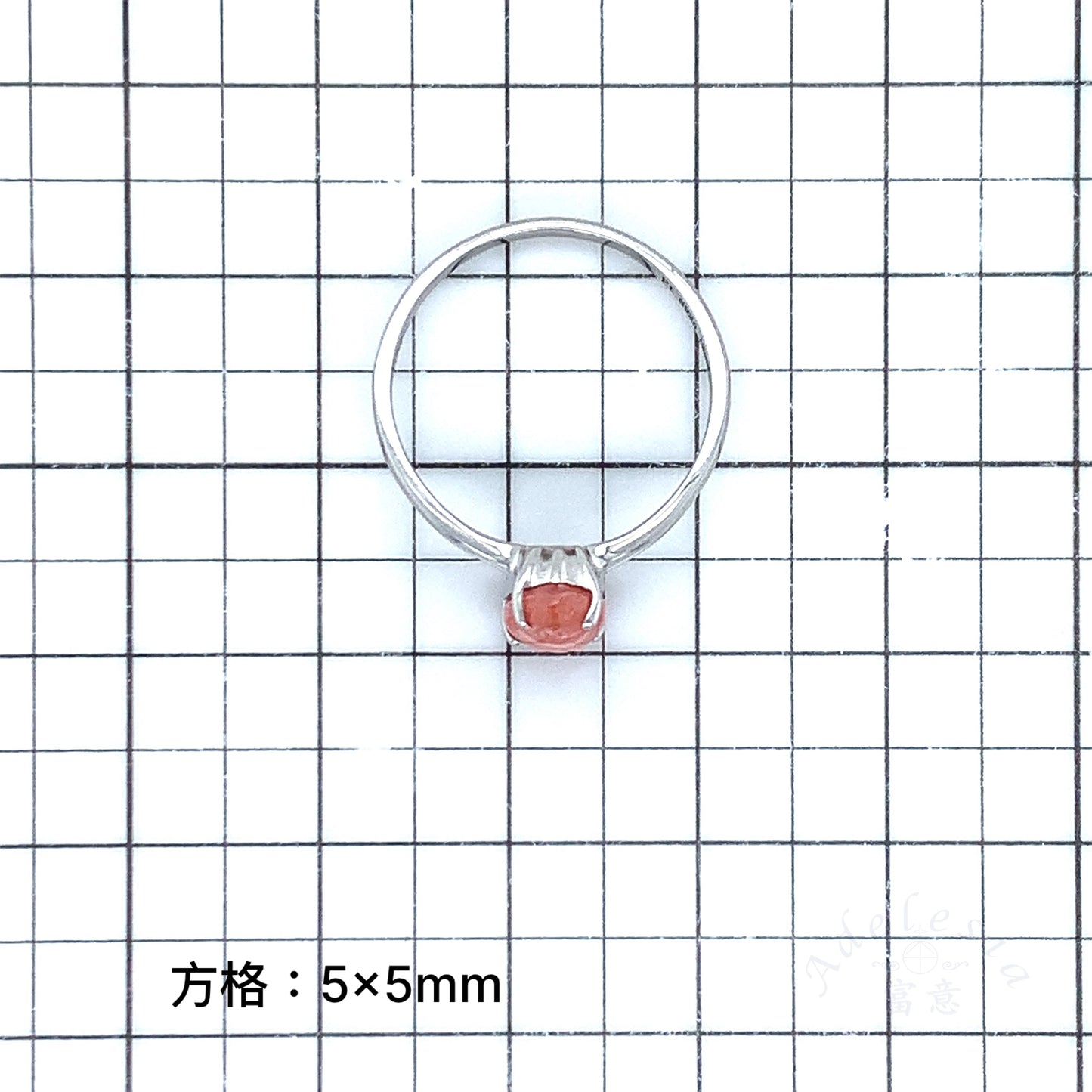 俄啤 - 士多啤梨晶 5x8mm 純銀戒指 - NRUSQRG212054